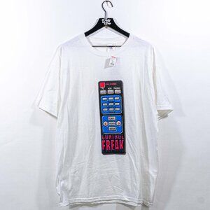Control Freak Joke Funny T-Shirt Remote XL VTG 90s Retro Streetwear